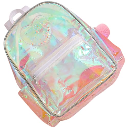 WESIEVYA Durchsichtiger Rucksack Mit Herzmustern Kleiner Transparenter Beutel Für Damen Und Mädchen Leicht Zu Reinigen Und Funktional Für Alltagsgegenstände von WESIEVYA