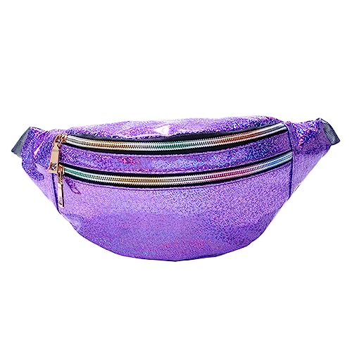 WESIEVYA Modische Gürteltasche für Damen leichte Hüfttasche aus PU-Leder reflektierende Pailletten für Reisen und Outdoor-Aktivitäten WESIEVYA Modische Gürteltasche für Damen leichte Hüfttasche aus PU-Leder reflektierende Pailletten für Reisen und Outdoor-Aktivitäten von WESIEVYA