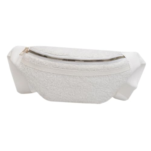 WESIEVYA Stylische Fanny Pack Für Damen Weiche Einfarbige Plüsch-Belt Bag Verstellbar Und Praktisch Für Sport Shopping Und Freizeitaktivitäten von WESIEVYA