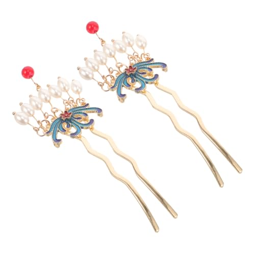WESIEVYA Perlen Haarschmuck Vintage Haarstäbchen Damen Haarstäbe Retro Stil Haarstyling Accessoires WESIEVYA Perlen Haarschmuck Vintage Haarstäbchen Damen Haarstäbe Retro Stil Haarstyling Accessoires von WESIEVYA