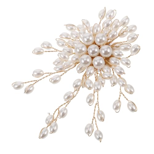 WESIEVYA Große Perlenbrosche Mit Blumenmuster Für Damen Vintage-brosche Mit Kunstkristallperlen Und Strass Eleganter Schmuck Für Brauthochzeiten WESIEVYA Große Perlenbrosche Mit Blumenmuster Für Damen Vintage-brosche Mit Kunstkristallperlen Und Strass Eleganter Schmuck Für Brauthochzeiten von WESIEVYA