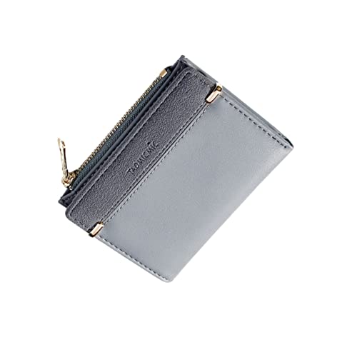 WESIEVYA Portable Pu Geldbörse Für Frauen Multifunktionale Kurze Handtasche Mit Reißverschluss Für Münzen Karten Und Bargeld Elegantem Blau von WESIEVYA