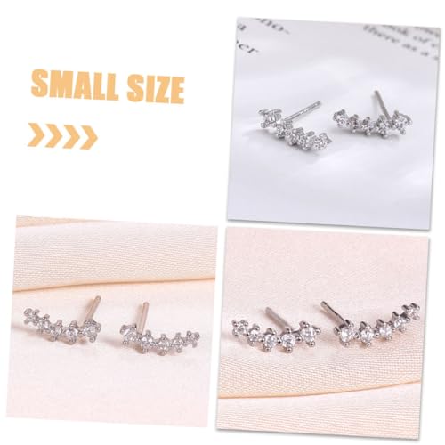 WESIEVYA Rhinestone Ohrstecker Damen Stilvolle Glänzende Ohrhänger mit Funkelnden Kristallen Kleine Schmuckstücke Leicht und für Alltag Party Hochzeit von WESIEVYA