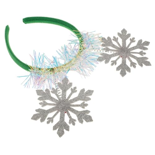 WESIEVYA Schneeflocken Haarreifen Für Weihnachten Einzigartige Weihnachtskopfbedeckung Mit Elastischem Design Stilvolles Haarschmuck Für Festliche Feiern Und Kostüme Für Erwachsene von WESIEVYA