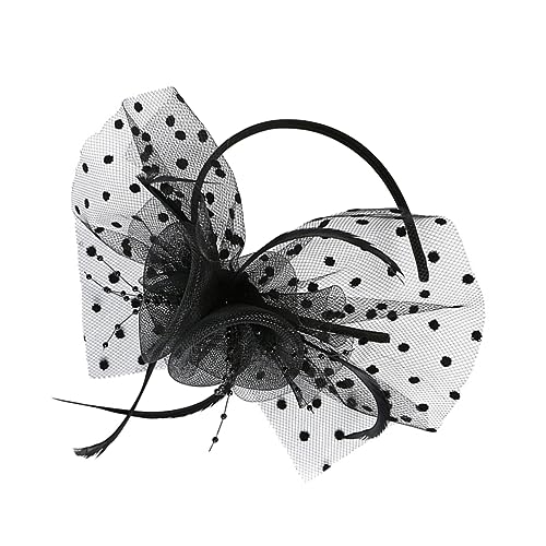 WESIEVYA Spitzenblumenhut Braut Stirnband Hochzeitshüte für Frauen Zubehör Abs Damenhut fasching kopfbedeckung fasching kopfschmuck Cosplay-Kopfschmuck Party-Kopfschmuck Gittergewebe Black WESIEVYA Spitzenblumenhut Braut Stirnband Hochzeitshüte für Frauen Zubehör Abs Damenhut fasching kopfbedeckung fasching kopfschmuck Cosplay-Kopfschmuck Party-Kopfschmuck Gittergewebe Black von WESIEVYA
