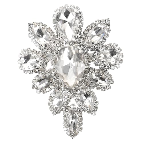 WESIEVYA Strassbrosche Damen Modisch Funkelnd Handarbeit Vielseitig für Hochzeit Party Kleid Kompakt Tragbar Zarte Anstecknadel mit Glänzenden Diamanten in Verschiedenen Farben von WESIEVYA