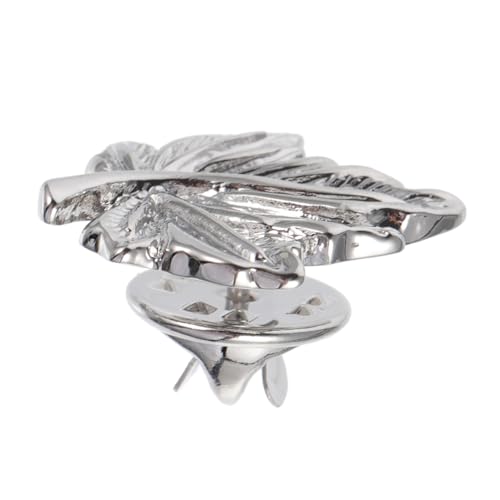 WESIEVYA Stylische Ahornblatt Brosche Silberfarbene Anstecknadel Modisches Schmuckstück Für Kleidung Eleganter Cardigan Clip Geschenkidee Für Familie Und Freunde von WESIEVYA