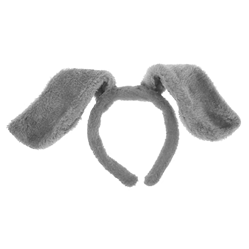 WESIEVYA Tierohren Design Haarband Für Damen Graues üsch Haarreif Für Festivals Partys Und Alltagsgebrauch Hundeohren Haarreif All Match Haaraccessoire von WESIEVYA