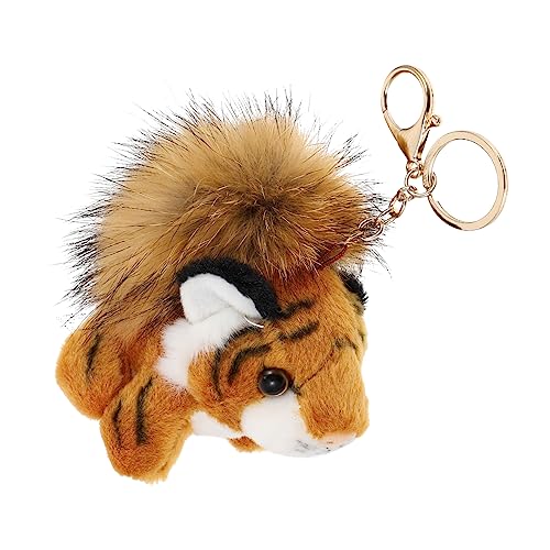 WESIEVYA Tiger-anhänger Stofftier-Design Puppenanhänger DIY-tierdeko Schlüsselanhänger Plüsch-hängedeko von WESIEVYA