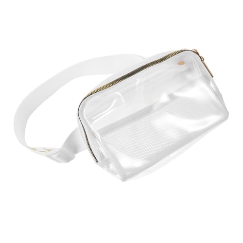 WESIEVYA Transparente wasserdichte Bauchtasche mit Verstellbarem Gürtel Leichte Outdoor Hüfttasche für Damen und Herren Modische Robuste Fanny Pack für Radfahren Laufen und Alltag von WESIEVYA