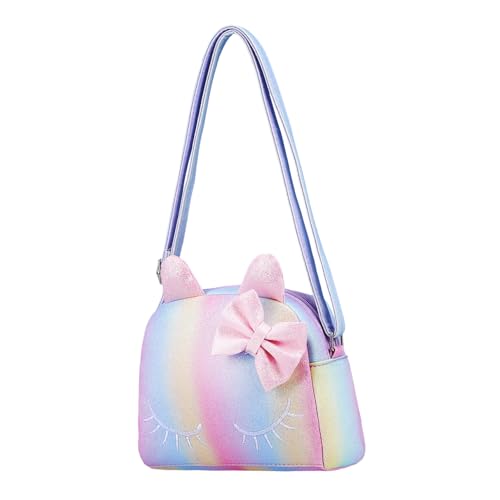 WESIEVYA Umhängetasche Katzenmotiv PU Geldbörse Klein Leicht Strapazierfähig Mädchen Crossbody Tasche von WESIEVYA