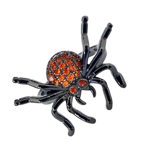 WESIEVYA Vintage Punk Spider Ring Damen Verstellbar Offener Strass Spinnen Schmuck Gothic Stil Einzigartiges Design von WESIEVYA