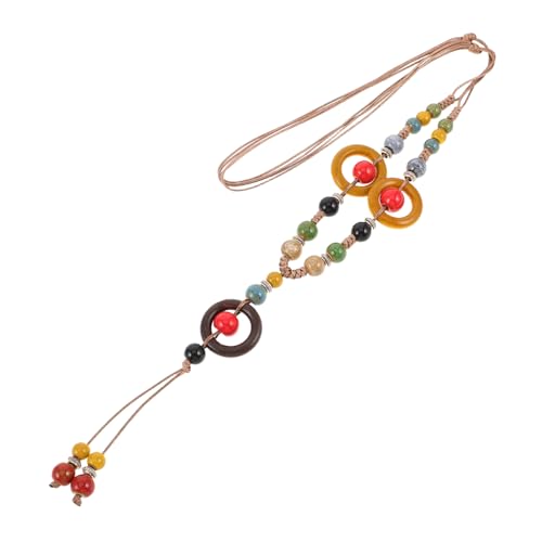 WESIEVYA Vintage Quaste Beaded Anhänger Handgefertigte Pullover Kette für Frauen Leicht und Strapazierfähig für Büro und Freizeit von WESIEVYA