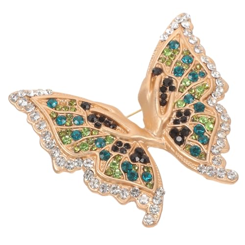 WESIEVYA Schmetterlingsbrosche Strass Anstecknadel Im Vintage-stil Für Damen Modeschmuck Für Hochzeit Und Abendkleid Kragennadel Als Geburtstagsgeschenk von WESIEVYA