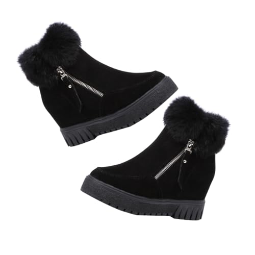 WESIEVYA Warme Damen Kurzstiefel mit Dicker Sohle Gefüttert Rutschfeste Winterboots Modische Herbst winterschuhe Bequeme und Atmungsaktive Materialqualität für Indoor Outdoor einsatz von WESIEVYA