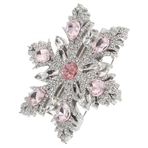 WESIEVYA Weihnachtsbrosche Schneeflocke Anstecknadel Strass Brosche für Damen und Herren Modischer Lapel Pin für Anzug Jacke Mantel Pullover Vielseitiges Winter Schmuckaccessoire von WESIEVYA