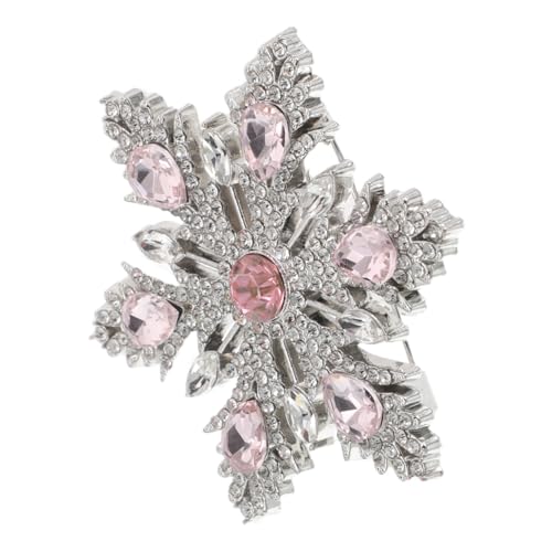 WESIEVYA Weihnachtsbrosche Schneeflocke Strass Broschen Pin für Winter Outfits Festlicher Lapel Pin für Anzug Mäntel Modischer Weihnachts Schmuck Geschenk von WESIEVYA