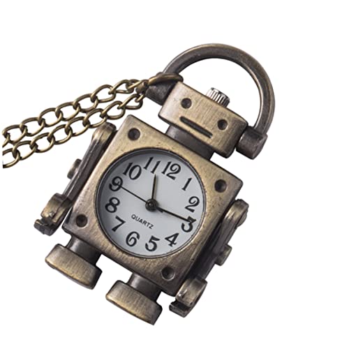 WESIEVYA Roboterform Taschenuhr Langer Kette Vintage-Retro-Design Tragbar Und Robust Gegen Beschädigungen Und Rost Für Täglichen Gebrauch von WESIEVYA