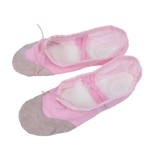 WESIEVYA rutschfeste Ballettschuhe mit Geteilten Sohlen Langlebige Tanzschläppchen aus Canvas für Erwachsene Geeignet für Ballett Yoga und Modernen Tanz von WESIEVYA