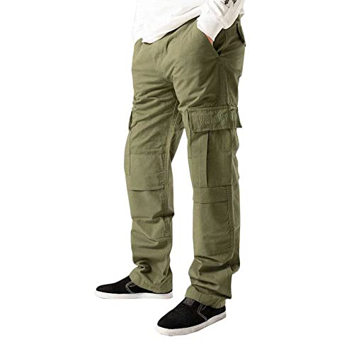 WEST COAST CHOPPERS Caine Ripstop Cargo Pants (Oliv,L (EU 52)) von WEST COAST CHOPPERS