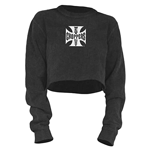 WEST COAST CHOPPERS Damen Sweatshirt OG Crop, Farbe:Black, Größe:L von WEST COAST CHOPPERS