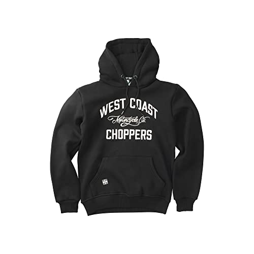 WEST COAST CHOPPERS Herren Kapuzenpullover Motorcycle Co. Print, Farbe:Black, Größe:XL von WEST COAST CHOPPERS