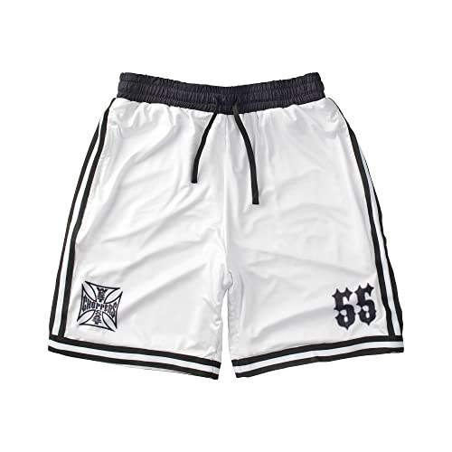 WEST COAST CHOPPERS Herren Shorts 55 Basket Game, Farbe:White, Größe:L von WEST COAST CHOPPERS