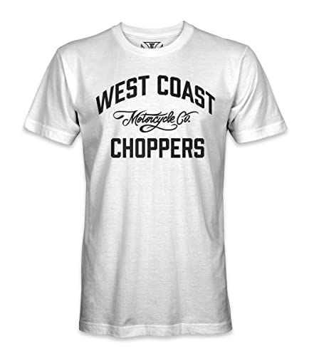 WEST COAST CHOPPERS Herren T-Shirt Motorcycle Company, Farbe:White, Größe:2XL von WEST COAST CHOPPERS