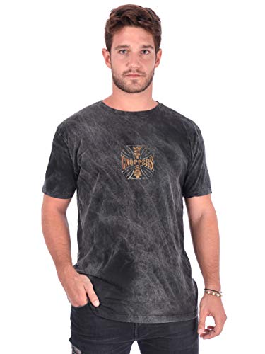 WEST COAST CHOPPERS Herren T-Shirt Web Cross Vintage, Größe:L, Farbe:Vintage von WEST COAST CHOPPERS