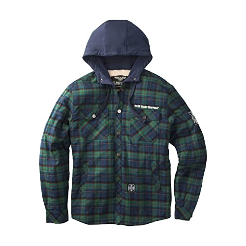 WEST COAST CHOPPERS Herren Übergangsjacke Sherpa Lined, Farbe:Blue/Green, Größe:4XL von WEST COAST CHOPPERS