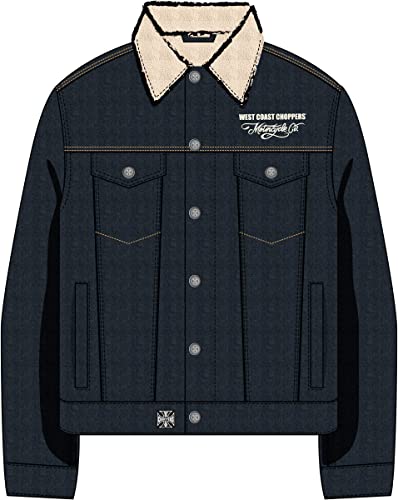 WEST COAST CHOPPERS Herren Übergangsjacke Sherpa Lined Canvas, Farbe:Black, Größe:XL von WEST COAST CHOPPERS