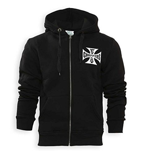 WEST COAST CHOPPERS Iron Cross Kapuzenjacke schwarz S von WEST COAST CHOPPERS