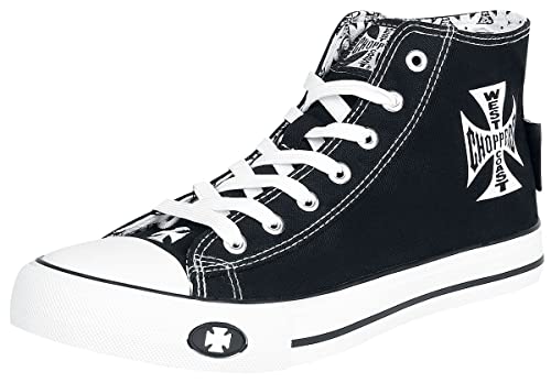 WEST COAST CHOPPERS Iron Cross Männer Sneaker high schwarz/weiß EU44 von WEST COAST CHOPPERS