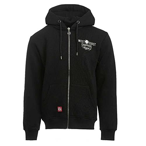 WEST COAST CHOPPERS Motorcycle Co. Zip Hoody Männer Kapuzenjacke schwarz 3XL von WEST COAST CHOPPERS