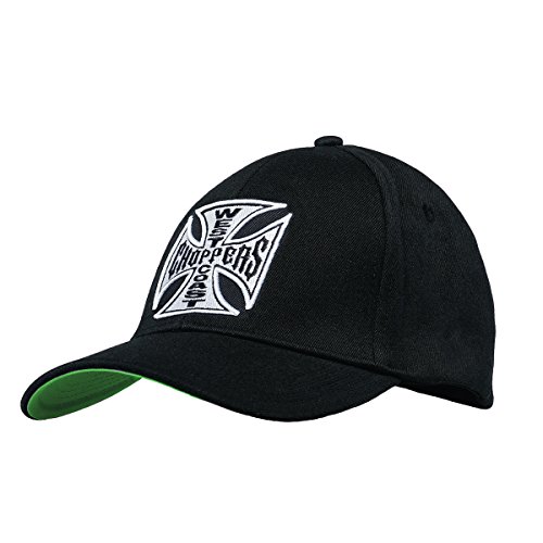 WEST COAST CHOPPERS Unisex Snapback Cap OG Cross Round Bill, Farbe:Black, Größe:one Size von WEST COAST CHOPPERS