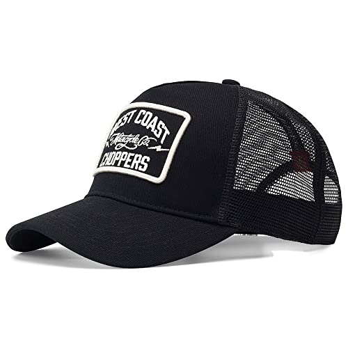 WEST COAST CHOPPERS Unisex Trucker Cap Motorcylcle Co. 5 Panel, Farbe:Black, Größe:one Size von WEST COAST CHOPPERS