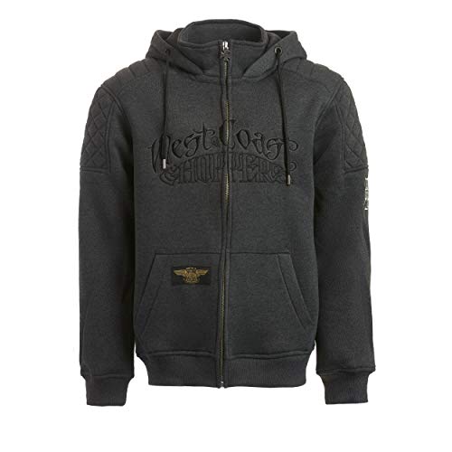 WEST COAST CHOPPERS WCC Hoodie Choppers Por Vida Zip Hoody Grey-XXXL von WEST COAST CHOPPERS