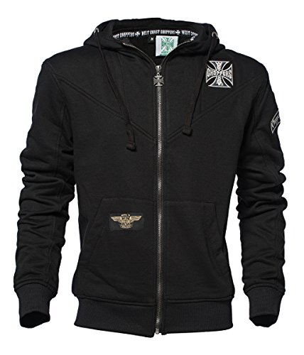 WEST COAST CHOPPERS WCC OG Classic Panel Zip Hoodie Männer Kapuzenjacke schwarz XL von WEST COAST CHOPPERS