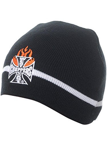 WEST COAST CHOPPERS - WCC OG Cross Basic Beanie - Schwarz Farbe Schwarz, Größe One Size von WEST COAST CHOPPERS