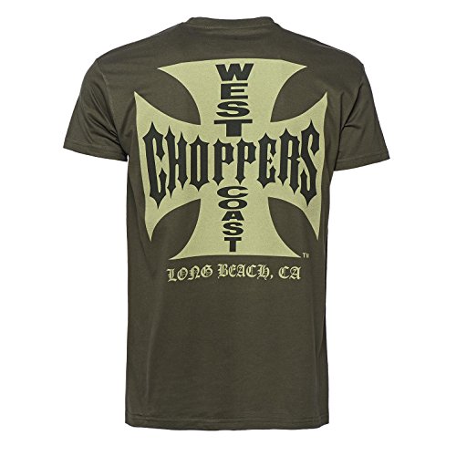 WEST COAST CHOPPERS WCC T-Shirt Iron Cross Solid Khaki-M von WEST COAST CHOPPERS