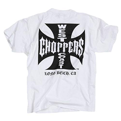 WEST COAST CHOPPERS WCC T-Shirt Iron Cross Weiss-XL von WEST COAST CHOPPERS