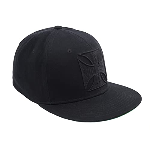 WEST COAST CHOPPERS - WCC Tone to Tone Cross Flatbill Snapback Cap - Schwarz Farbe Schwarz, Größe One Size von WEST COAST CHOPPERS