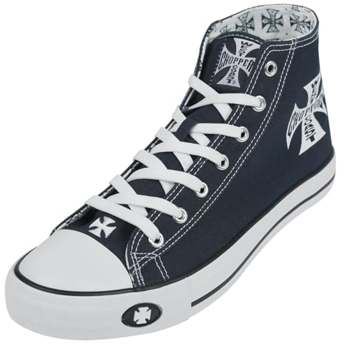 WEST COAST CHOPPERS Warrior Hi-Tops Männer Sneaker high Navy EU42 von WEST COAST CHOPPERS