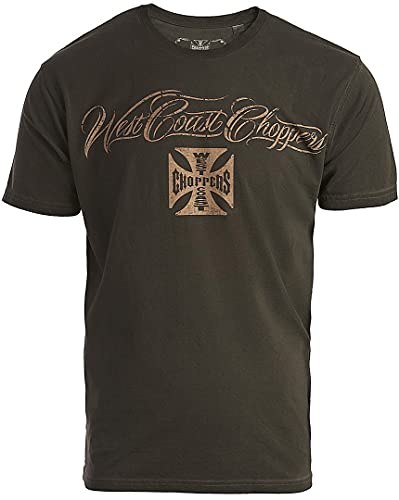 West Coast Choppers Eagle Crest T-Shirt (Dark Khaki,M) von WEST COAST CHOPPERS