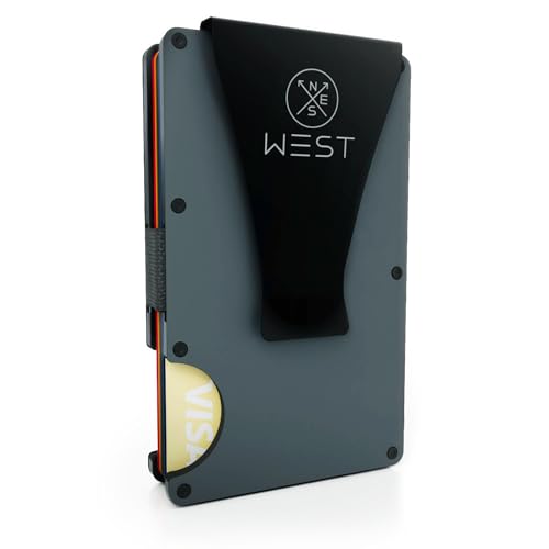 WEST® Metal Wallet - Geldbörse Herren - Kreditkartenetui Metall mit geldklammern - Schlank, leicht und eleganter Metall-Geldbeutel - Minimalist Wallet von WEST