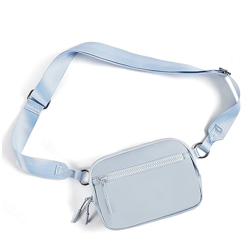 WESTBRONCO Damen Crossbody Handtaschen mit Verstellbarem Gurt Kleine Crossbody Taschen für Frauen Mode Umhängetaschen, Hellgrau, Hellgrau von WESTBRONCO