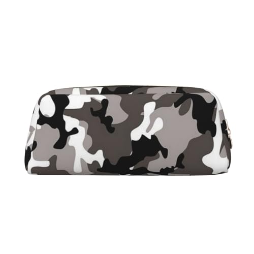 Gray Plaid Lines Einzigartige Make-up- und Aufbewahrungstasche - Multifunktionale Kleingeld und Bleistifttasche - Ein tragbares und modisches Essential für Reisen und Büro, Schwarz Grau Weiß Camo, von WESTCH