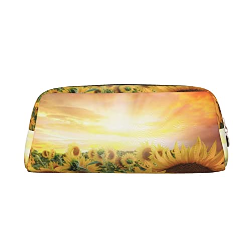 Sunflowers Sunset Sunlight Landscape Unique Makeup and Storage Bag - Multifunktional Change and Pencil Bag - Ein tragbares und modisches Essential für Reisen und Büro, Sonnenblumen Sonnenuntergang von WESTCH