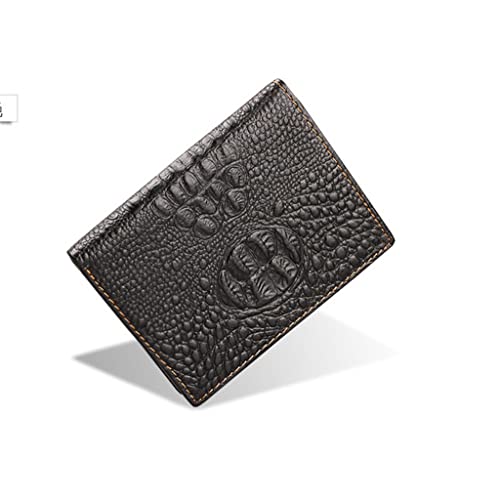 WESTCH Brieftasche für Herren, Kurze vertikale Geldbörse, multifunktionales Lederetui, Kartenhalter, Kartenaufbewahrung (Farbe: Schwarz, Größe von WESTCH