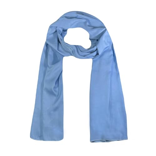 WESTEND CHOICE Damen Schals Große Plain Rayon Schal Schal Frauen Kopftuch Stola Hals Wrap frauen Schals & Wraps 180x70 cm, hellblau, One size von WESTEND CHOICE